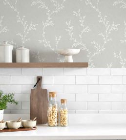 Milton Wallpaper by 1838 Wallcoverings Grey