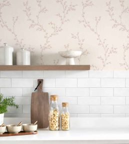 Milton Wallpaper by 1838 Wallcoverings Pink