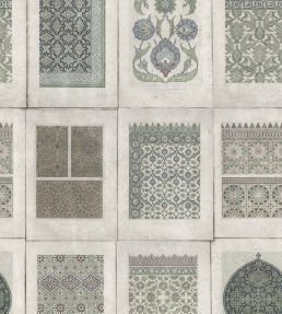 Arabesque Wallpaper by MINDTHEGAP Green, Grey