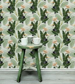 Birds of Paradise Wallpaper by MINDTHEGAP Green