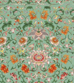 Chinese Floral Wallpaper by MINDTHEGAP Aqua