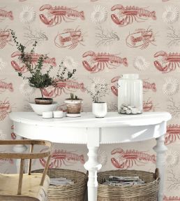 Lobster Wallpaper by MINDTHEGAP Taupe