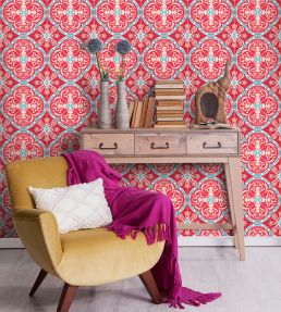 Rufous Tile Wallpaper by MINDTHEGAP Red