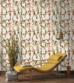 The Acrobats Wallpaper by MINDTHEGAP Beige