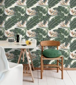 Tropical Bloom Wallpaper by MINDTHEGAP Green