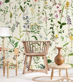 Aquafleur Wallpaper by MINDTHEGAP Green,Red,Yellow