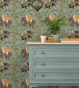 Hindustan Wallpaper by MINDTHEGAP Aquamarine