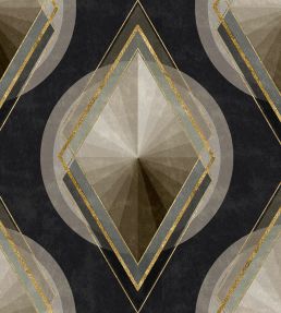 Metropolis Wallpaper by MINDTHEGAP Black,Grey,Gold