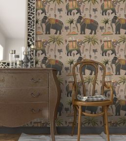 The Procession Wallpaper by MINDTHEGAP Taupe