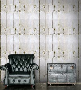 The Swan Wallpaper by MINDTHEGAP Taupe,Yellow