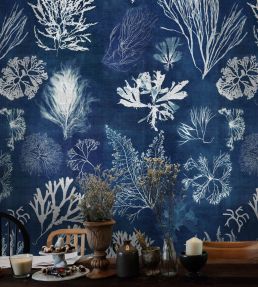 Algae Wallpaper by MINDTHEGAP Navy Blue