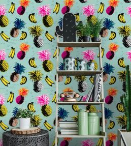 Flying Objects Wallpaper by MINDTHEGAP Blue