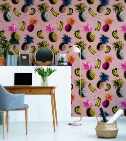 Flying Objects Wallpaper by MINDTHEGAP Pink