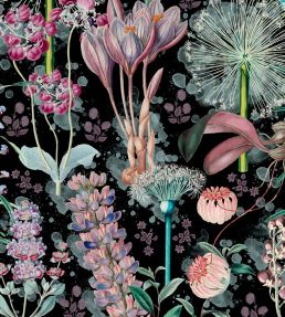 Garden Of Eden Wallpaper by MINDTHEGAP Black, Blue, Mauve