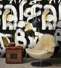 Gestural Abstraction Wallpaper by MINDTHEGAP Anthracite