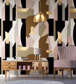 Human Nature Wallpaper by MINDTHEGAP Black, Brown, Pink, Gold