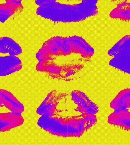 Neon Kiss Wallpaper by MINDTHEGAP Pink, Purple, Yellow