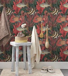 The Undersea Wallpaper by MINDTHEGAP Brown, Grey, Pink
