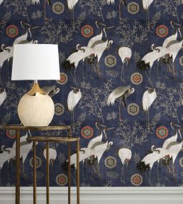 Tsuru Wallpaper by MINDTHEGAP Indigo