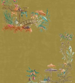 Chinoiserie Fabric by MINDTHEGAP Green
