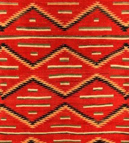 Eye Dazzler Navajo Fabric by MINDTHEGAP Red