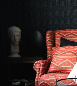 Eye Dazzler Navajo Fabric by MINDTHEGAP Red