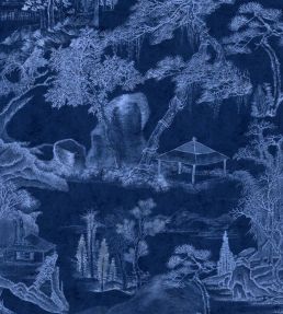 Asian Scenery Wallpaper by MINDTHEGAP Indigo