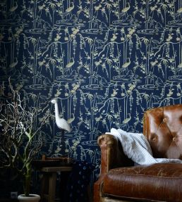 Kyoto Wallpaper by MINDTHEGAP Indigo