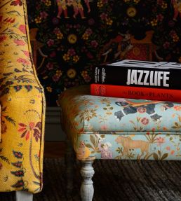 Hindustan Fabric by MINDTHEGAP Blue