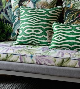 Palmeras Fabric by MINDTHEGAP Purple