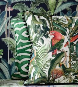 Parrots Of Brasil Fabric by MINDTHEGAP Green