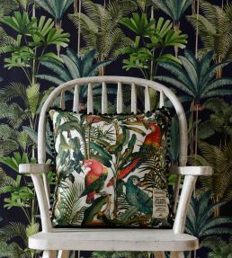 Parrots Of Brasil Fabric by MINDTHEGAP Green