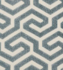 Ming Fret Velvet Fabric by Schumacher Mineral