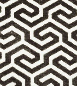 Ming Fret Velvet Fabric by Schumacher Taupe