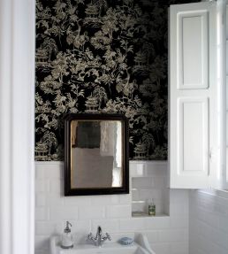 Ming Pagoda Wallpaper by Coordonne Onyx