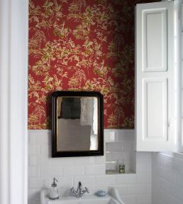 Ming Pagoda Wallpaper by Coordonne Ruby