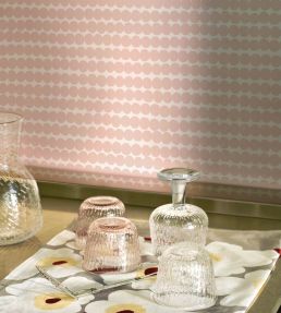 Mini Rasymatto Metallic Wallpaper by Marimekko Navy