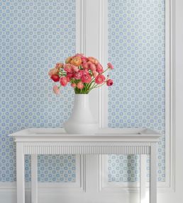 Mini Sun Wallpaper by Anna French Navy