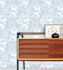 Alice Wallpaper by Mini Moderns Powder Blue