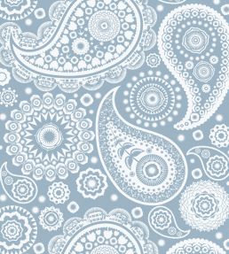 Paisley Crescent Wallpaper by Mini Moderns Chalkhill Blue