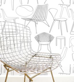 Sitting Comfortably? Wallpaper by Mini Moderns Snow