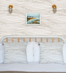 Whitby Wallpaper by Mini Moderns Washed Denim