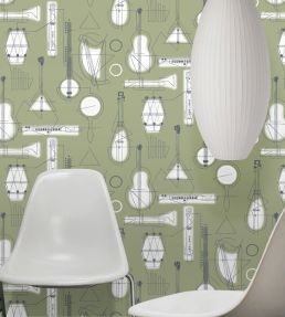 Concert Wallpaper by Mini Moderns Mustard