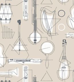 Concert Wallpaper by Mini Moderns Stone