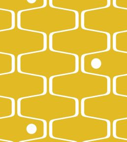 Net and Ball Wallpaper by Mini Moderns Mustard