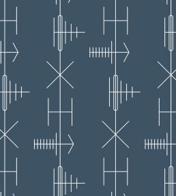 Transmission Wallpaper by Mini Moderns Washed Denim
