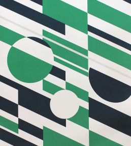 P.L.U.T.O Wallpaper by Mini Moderns Coach Emerald & Silver