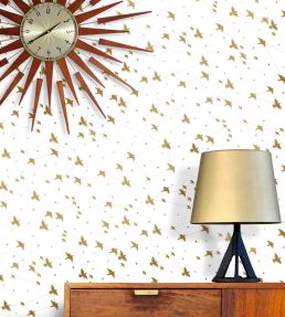 Star-ling Wallpaper by Mini Moderns Midnight & Silver