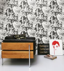 True Romance Wallpaper by Mini Moderns Snow & Gold