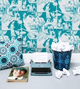 True Romance Wallpaper by Mini Moderns Snow & Gold